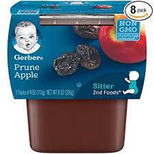 Gerber 2nd Foods Prunes With Apple 4 Ounce Tubs 2 Count Pack Of 8 Amazon Com Grocery Gourmet Food