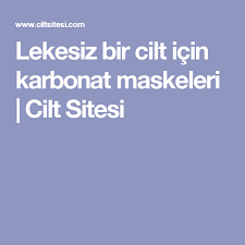 Lekesiz Bir Cilt Icin Karbonat Maskeleri Cilt Sitesi Fitness Beauty Natural Mask Health