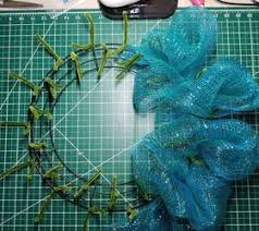 To do this take one of your 1.5 x 6 inch strips of tulle and fold it in half so the size is 1.5 x 3 inches. Deco Mesh Poof Wreath Tutorial Hometalk