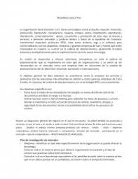 Cada proyecto de negocio es un mundo y puede. Ejemplo Resumen Ejecutivo Plan De Mercadeo Resumenes Luchoacero