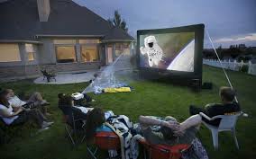 The one thing you don't need to buy whole cloth is the screen (though we will use some cloth). Amazon Com Cinebox Home 12 X7 Backyard Theater Projection System Electronics