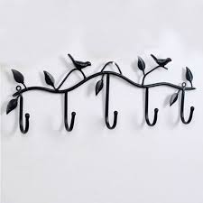 The decorative bird on tree branch wall hook is a stylish and practical addition to your home decor! Clothes Hook Wall Hanger Bird Bathroom Accessories 5 Hooks Metal Coat Hooks Robe Walmart Canada