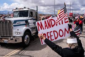 California convoy opposing COVID-19 mandates hits the road | The Independent