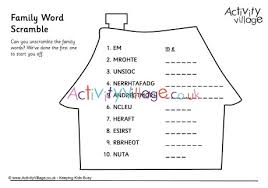 This is a simple program to unscramble letters. Family Word Scramble