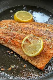 Pan Seared Salmon With Lemon Butter Sauce Video Cooked By Julie Recipe Salmon Recipes Pan Seared Salmon Recipe Pan Garlic Butter Salmon