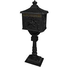 Outdoor security locking mailbox letter box post newspaper magazine box. Polar Aurora Mailbox Cast Aluminum Black Mail Box Postal Box Security Heavy Duty New Brevinkast Vintage Dorr