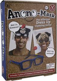 The party masks make great decorative masks too. Anono Mask Game Dressing Up Guessing Game After Dinner Party Game Christmas Gift Modern Manufacture