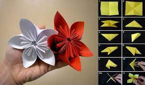 Simak cara membuat hiasan 3d dari kertas origami untuk dinding berikut ini. Gagasan Untuk Hiasan Gantung Dari Kertas Origami Bunga Hias