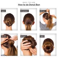 Be sure to get all of your hair through the hole the ponytail through the hole in your sock donut. Generic 8pcs Hair Donut Bun Maker Fandamei Hair Bun Maker Set With 4pcs Dark Brown