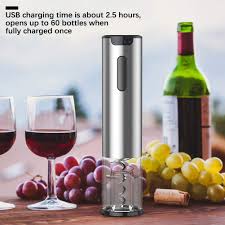 It can open up to 60 bottles with a single charge. Digyssal Electric Wine Opener Set Usb Wine Bottle Opener Electric Corkscrew Wine Opening Kit With Foil Cutter Wine Pourer And 2 Stopper Corkscrews