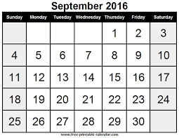 September 2016 Calendar Portrait With Images Free Printable Calendar