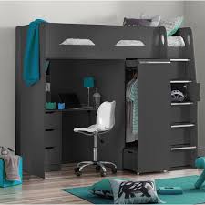 Mit 2 schubladen und integrierten kleiderschrank. Hochbett Mit Integriertem Schrank Wayfair De