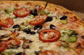 Papa John S Garden Fresh Pizza On Thin Crust Thin Crust Vegetable Pizza Food