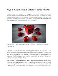 Myths About Satta Chart Pages 1 3 Text Version Fliphtml5