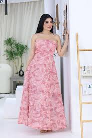 فستان سهرة سوارية مورد - XL - تسوق بمتعة مع مزيد