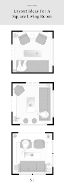Use light materials for a small living room layout. 5 Layout Ideas For A Square Sitting Room Floor Plans The Savvy Heart Interior Design Decor And Diy