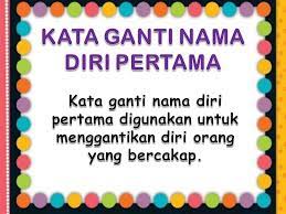 Kata ganti berfungsi untuk efisiensi dan efektifitas pada kalimat di dalam wacana atau paragraf. Kata Ganti Nama Diri Pertama Koleksi Cikgu Nong Facebook