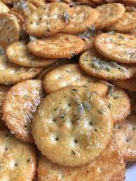 Zesty Baked Ritz Crackers Recipe Cracker Recipes Snack Mix Recipes Recipes