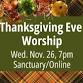 Thanksgiving Eve Worship event image