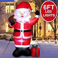 Aerwo 6ft Christmas Inflatables Blow Up Yard Decorations Greeti Christmas Inflatables Inflatable Christmas Decorations Inflatable Christmas Decorations Outdoor