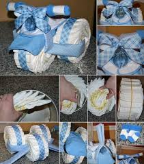 Windeltorte Selber Machen Dreirad Blau Weiss Binden Anleitung Windeln Windeltorte Basteln Windeltorte Selber Machen Windeln