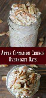 Apple Cinnamon Overnight Oats Recipe Breakfast Meal Prep Oats Recipes Overnight Oats Recipe