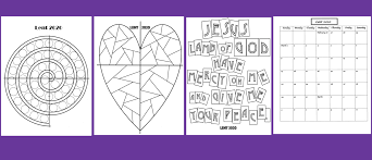 The pray, fast, give side should be printed upside down relative the the lent side. Lenten Calendar Templates Praying In Color