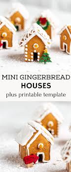 Mini Gingerbread Houses Baked Ambrosia Recipe Mini Gingerbread House Gingerbread House Mini Gingerbread House Template