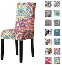 Dining room chairs can get expensive, quickly. Amazon Com Dining Chair Cover Seat Protector Super Fit Slipcover Stretch Removable Washable In 2021 Dining Chair Covers Slipcovers For Chairs Boho Dining Room Chairs