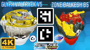 It was released as a starter in japan on november 11th, 2017 for 1512円. Qr Codes Glyph Valtryek V5 Zone Balkesh B5 In 4k Ultra Hd Beyblade Burst App Codes Collab Ebgames Youtube