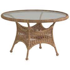 Tk classics venice rectangular wicker patio dining table. Woodard Sommerwind Glass Top Wicker Dining Table S596603