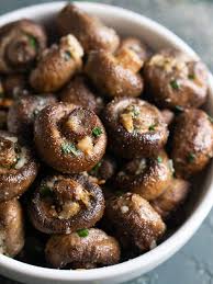 Garlicky Roasted Mushrooms Recipe The Kitchen Girl