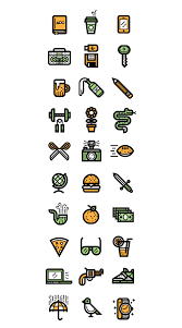 30 Random Icons Esp Download By Kevin Moran Via Behance Icon Design Inspiration Icon Design Pictogram