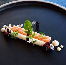 Karlo Evaristo Karloevaristo On Instagram Cured Salmon Apple Chevre Charred Blackberry Citrus Food Plating Food Plating Techniques Food Garnishes