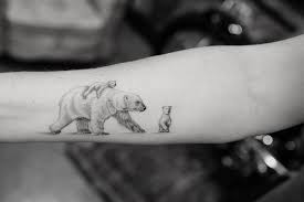 Momma Bear And Her Cubs Also Learned That Polar Bears Typically Give Birth To Twins Tattoo By Dr Wo Bear Tattoo Designs Polar Bear Tattoo Tattoos For Kids