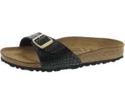 Birkenstock sandalen in allen farben & größen direkt vom hersteller online kaufen den komfort des birkenstock fußbetts entdecken Birkenstock Madrid Birko Flor Shiny Snake Black Ab 54 95 Preisvergleich Bei Idealo De