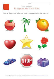 Recognize The Color Red Colors Worksheet For Kids Color Worksheets Color Worksheets For Preschool Teaching Colors