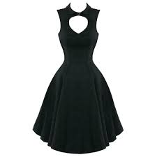 H R London Plain Black Heart Cutout Dress Pinup Vintage Insp Retro 6904 In Clothing Shoes Accessories Ebay Retro Dress Goth Dress Fashion