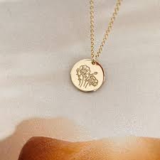 August Birth Flower Poppy August Birth Flower Birth Flowers Poppy Necklace