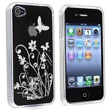 Amazon Com Insten Clear Flower With Butterfly Tpu Rubber Skin Case For Apple Iphone 4s At T Verizon Sprint Cell Phones Iphone Apple Iphone 4s Iphone 4 Case