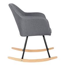 Both models are made with solid wood. Linen Rocking Chair Made Of Wood Woltu Eu