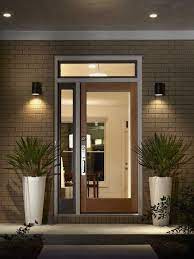Pin By Victoria Nalin On Main Exterior Lighting Front Door Lighting Modern Exterior Lighting Modern Front Porches