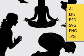 Download Yoga Female Sport Silhouette Graphic By Cove703 Creative Fabrica SVG Cut Files
