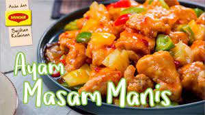 Tuang santan dan masak hingga santan berminyak dan mengental di atas api kecil. Ayam Masam Manis Youtube