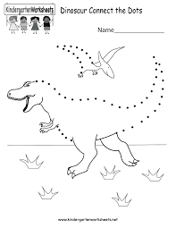 Dinosaur Connect The Dots Worksheet After Connecting All Of The Dots Kids Can Also Ma Free Kindergarten Learning Dot Worksheets Dinosaur Activities Preschool