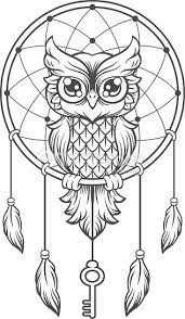 Adults and kids love dream catchers. 515079410 Jpg 317 544 Owl Coloring Pages Black And White Owl Owl Dream Catcher