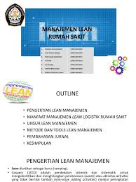 Jones peter hines nick rich. Manajemen Lean Rumah Sakit