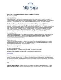 Sometimes, that becomes even more imp. Full Time Faculty For Fashion Design And Merchandising
