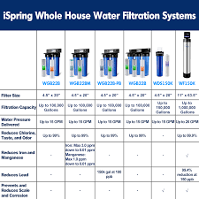 Ispring Wgb22b 2 Stage Whole House Water Filtration System W 20 X 4 5 Fine Sediment And Carbon Block Filters Reduces Up To 99 Chlorine