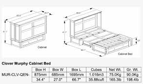 Our murphy beds come in two standard configurations: Product Dimensions Full Size Murphy Bed Dimension 1102x594 Png Download Pngkit